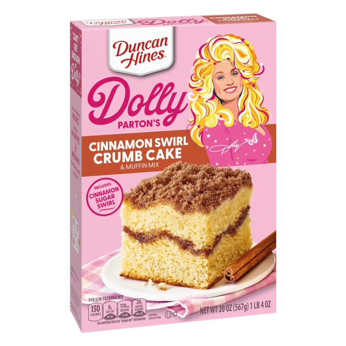 Duncan Hines® Dolly Parton’s Cinnamon Swirl Crumb Cake Mix